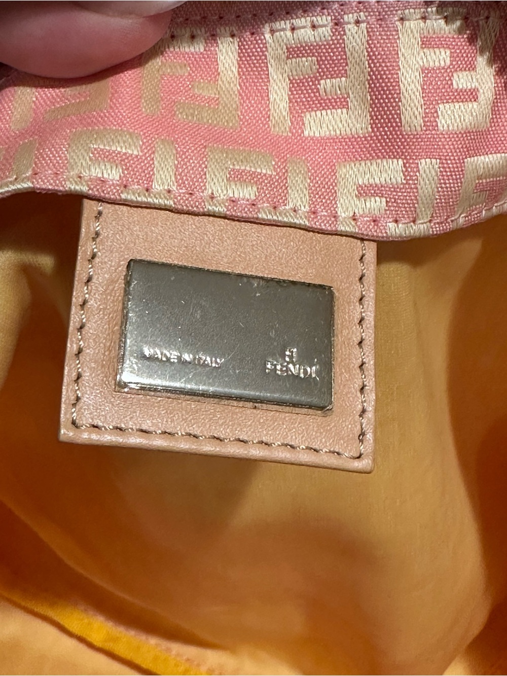 FENDI Zucca Pink Canvas Tote - Picture 7 of 8